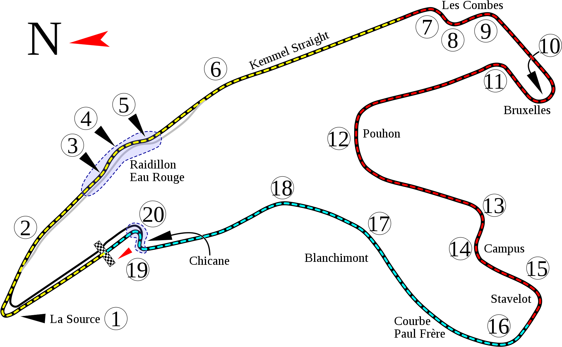 Spa Francorchamps of Belgiumsvg